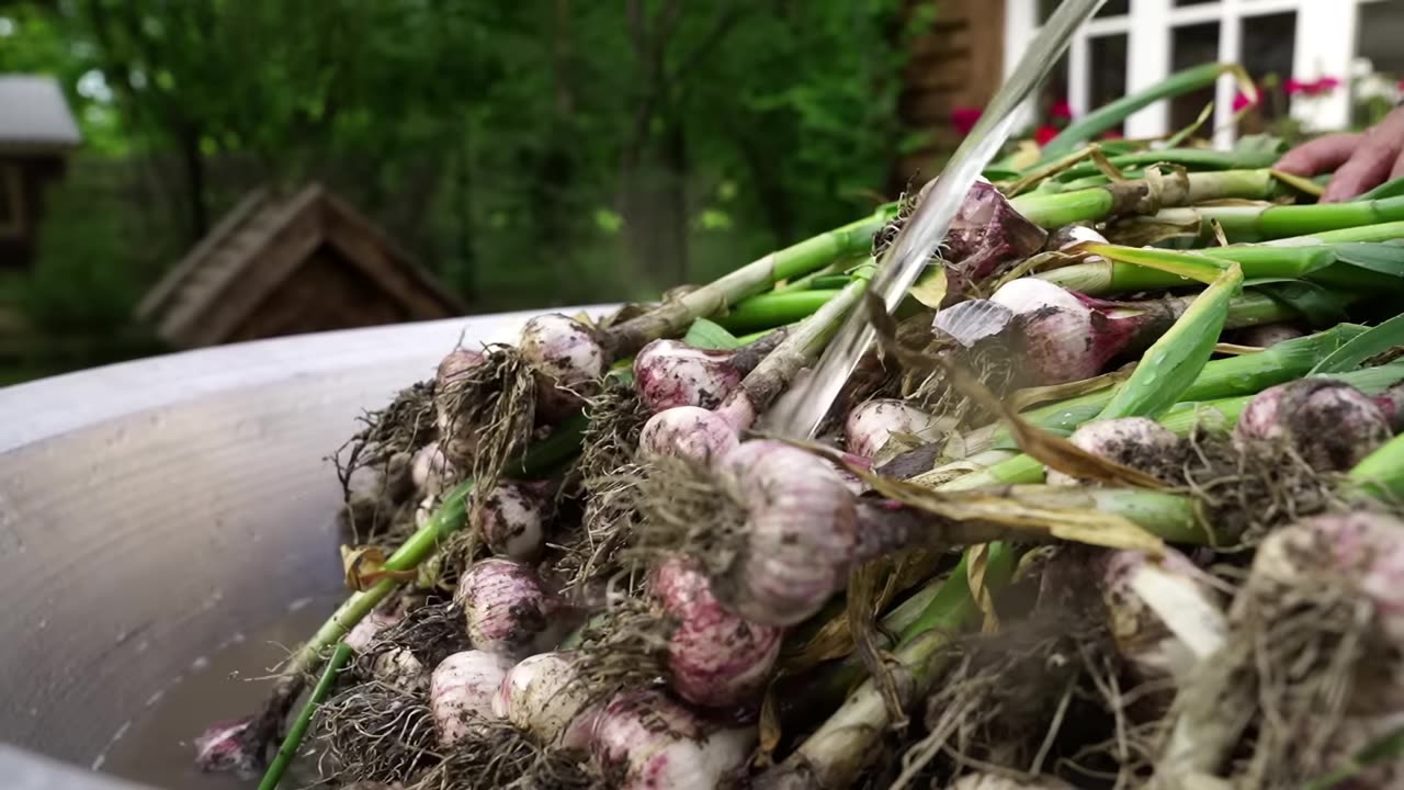 Harvesting and Pickling Organic Garlic
