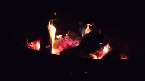Mesmerizing slow motion campfire