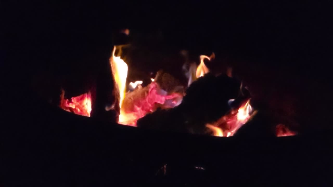 Mesmerizing slow motion campfire
