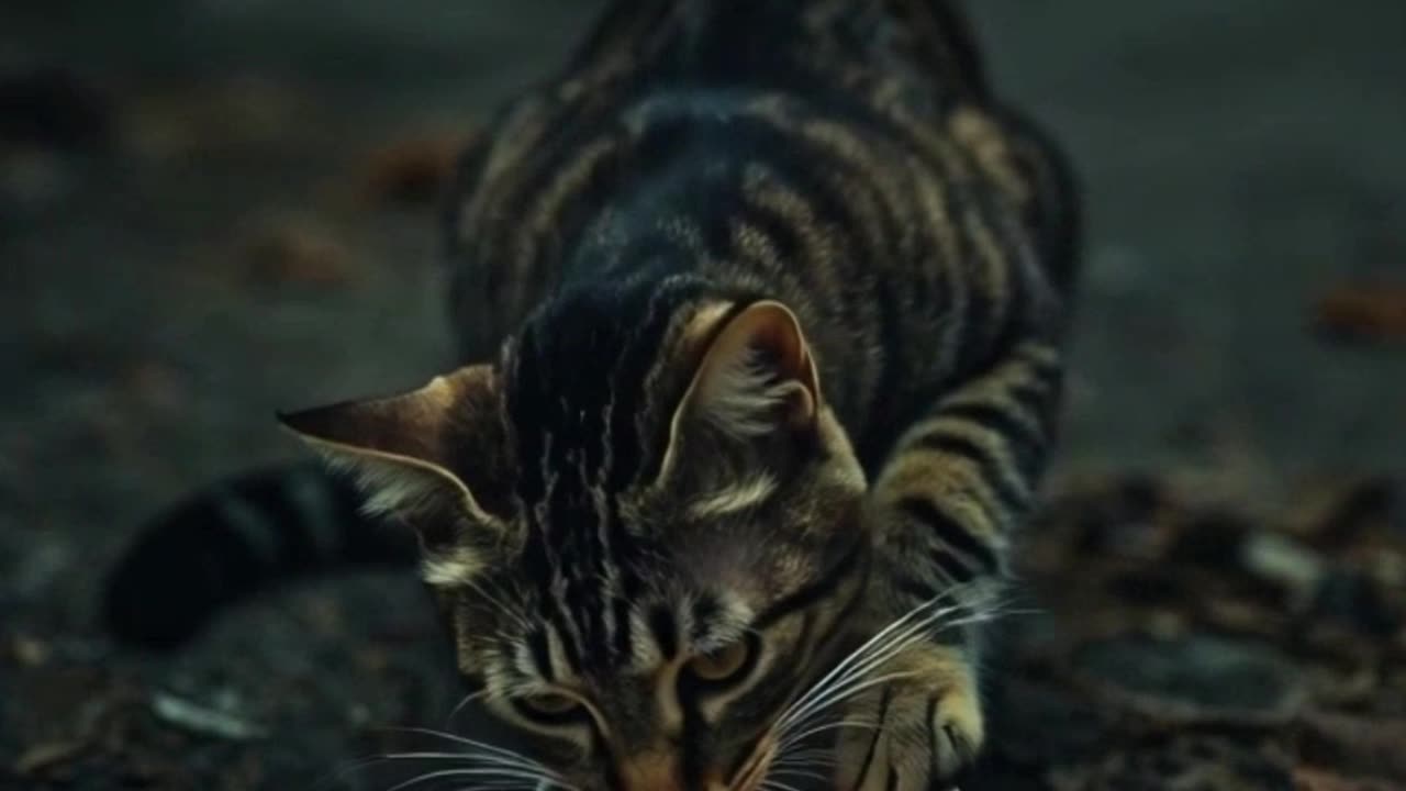 Cat Tasting The Eggs