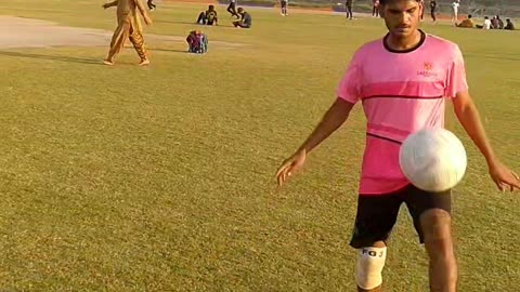 Playing football