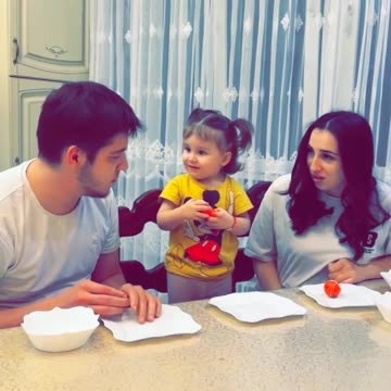 Look at the love for her father in that innocent little heart.