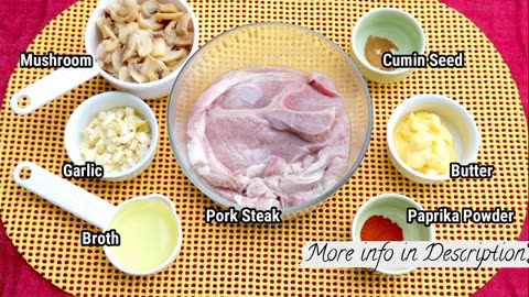 Keto Pork Steak With Garlic Butter and Mushroom