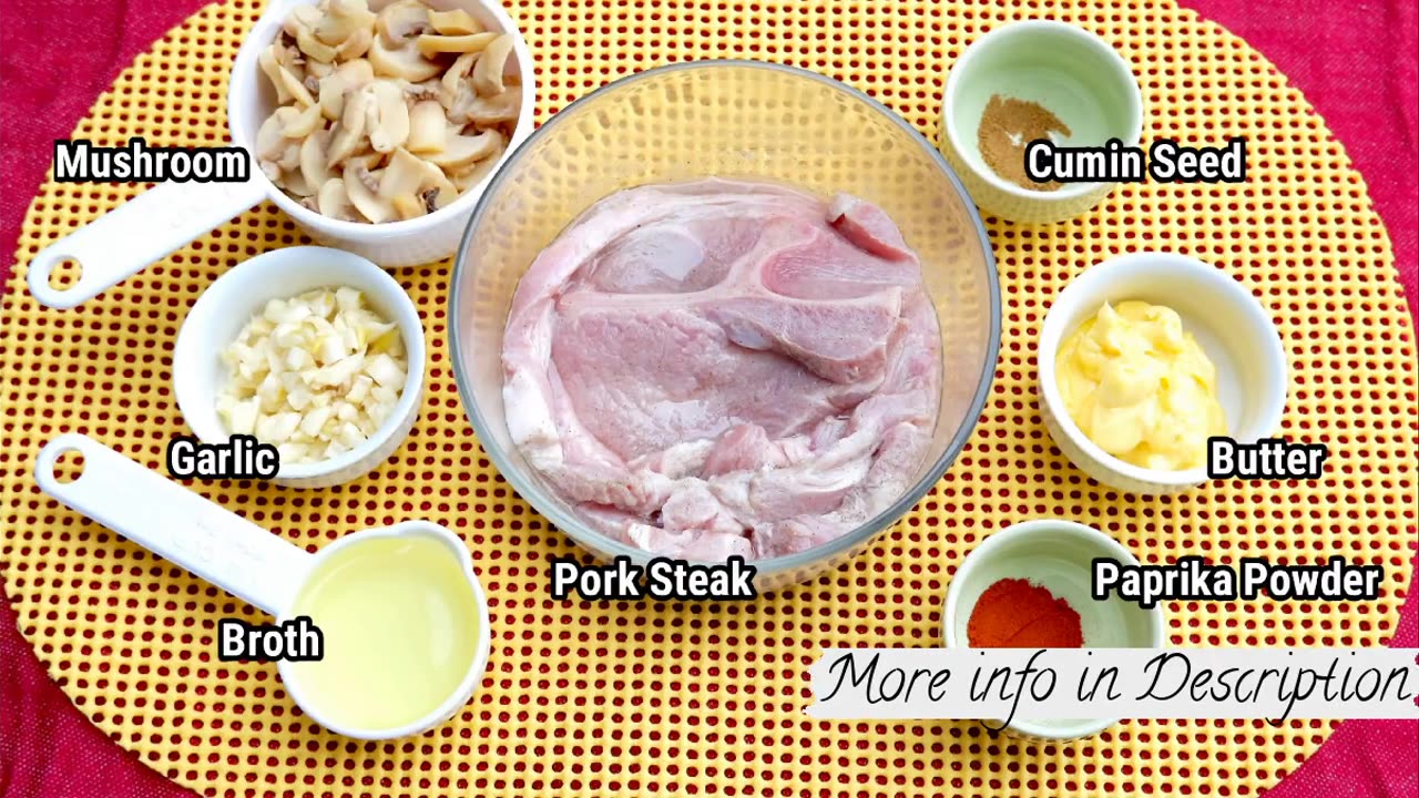 Keto Pork Steak With Garlic Butter and Mushroom