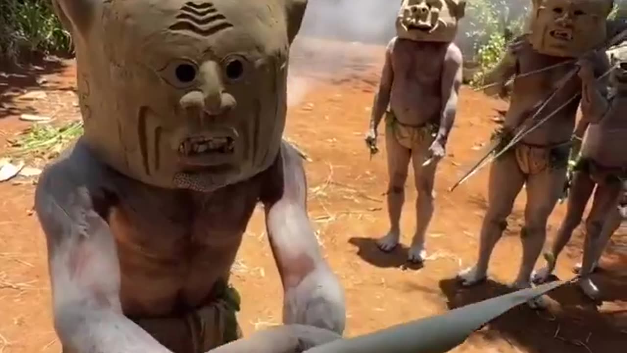 Mud men tribe of Papua New Guinea