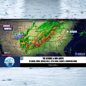 ⚠️ Excessive Rainfall Outlook Day 2: Flood Threat-High Risk! 4-3-25 #shorts #weatherupdate
