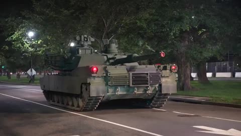 Tanks in Washington. Just in Case. Open Fire on Protesters... 😂