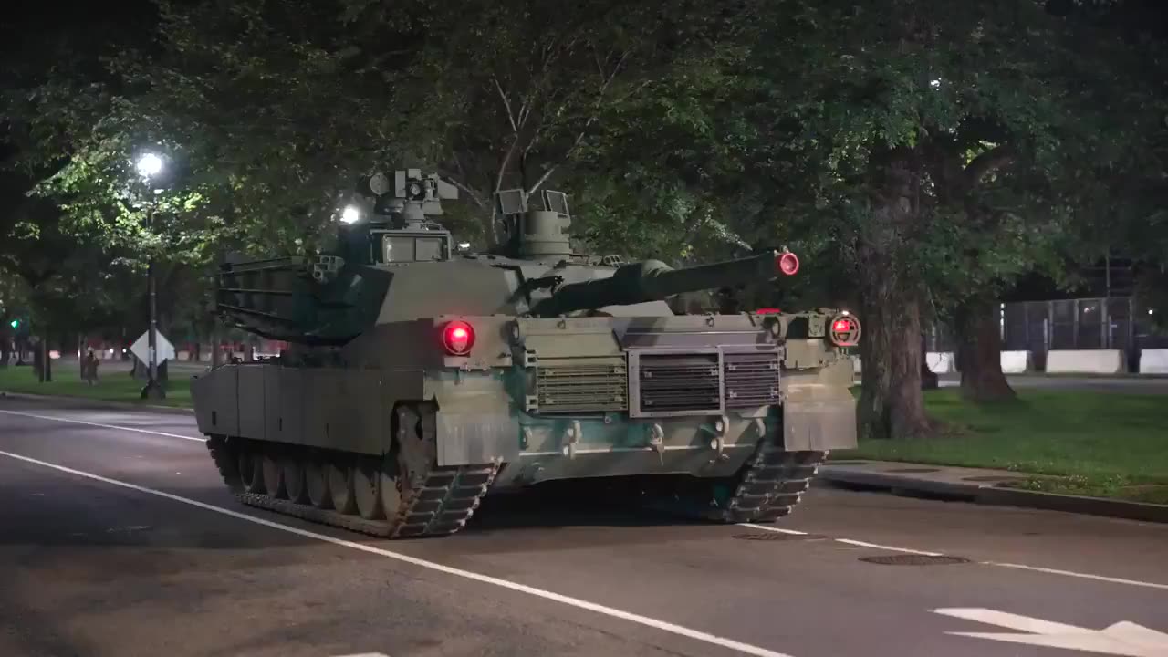 Tanks in Washington. Just in Case. Open Fire on Protesters... 😂