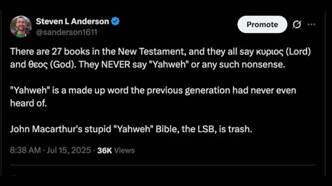 Calling Out James White for His Worthless Comment on My X Page