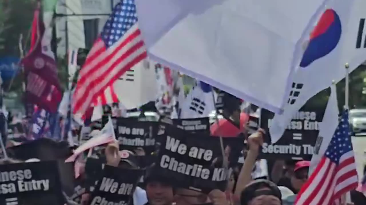 South Koreans chanting “we are Charlie Kirk”..