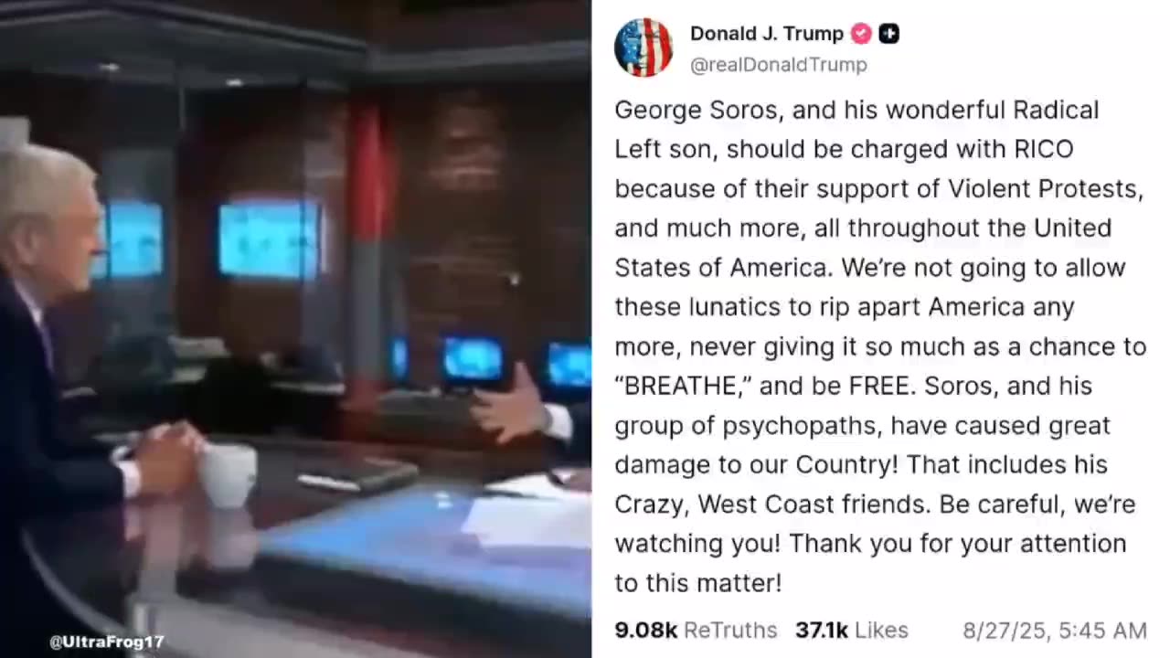 CHARGE SOROS, GEORGE LIKE PRESIDENT BUSH & CLINTON = UNTOUCHABLE