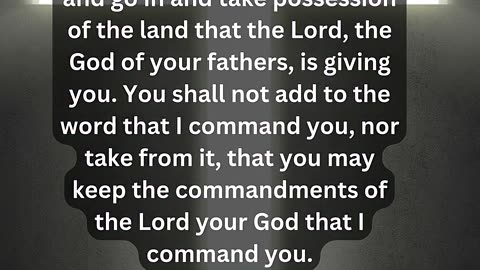 Journey of faith and spiritual growth Deuteronomy 4:1-2 Daily Bible Verse