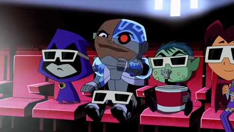 Trending: The Teen Titans Watch a 3D Movie! | New Teen Titans | DC