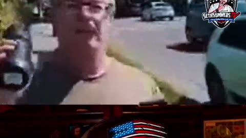 #Liberal Man Splashing #Conservative With Water At #Protest