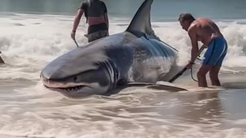 Great white shark washed up North Carolina