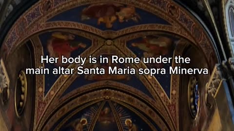 "What is inside this reliquary case at the basilicia of San Domenico in Siena?
