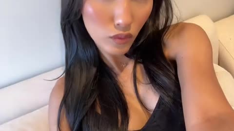 Brunette tgirl is in home to us