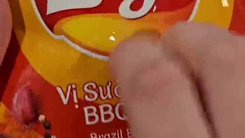 Lay's - Brazil BBQ Pork Ribs Chips (Vietnam) #snacks #bbqchips #layspotatochips #chips #lays #food