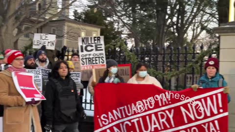 LIVE: Anti-ICE Protesters Outside the Minnesota Governor's Residence