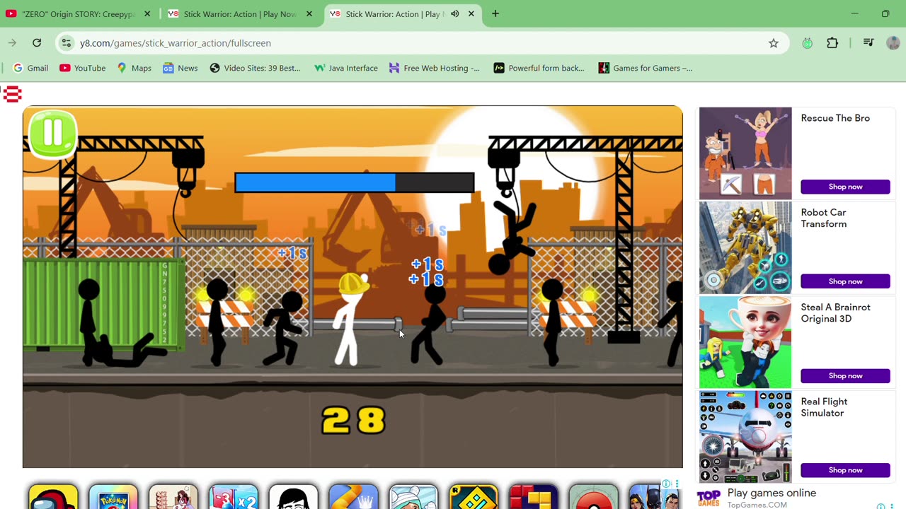 Stick Warrior: Action - gameplay Unity Beat em up Stickman QTE