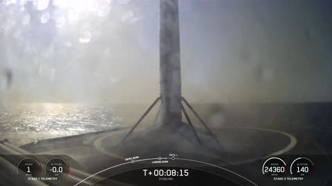SpaceX Falcon 9 landing confirmed, marking the 125th time a first stage booster