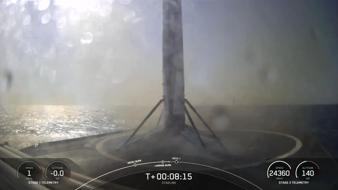 SpaceX Falcon 9 landing confirmed, marking the 125th time a first stage booster