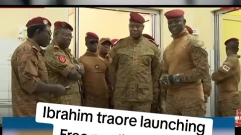 Ibrahim Traore lunching Free medication in Burkina Faso
