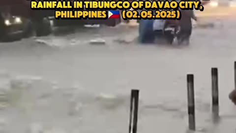 🚨Severe flood occurred due to extreme rainfal in Davao City, Philippines 🇵🇭 (02.05.2025)