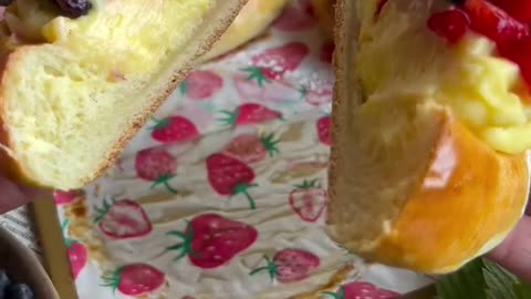 This strawberry bread and cream recipe is freaking amazing