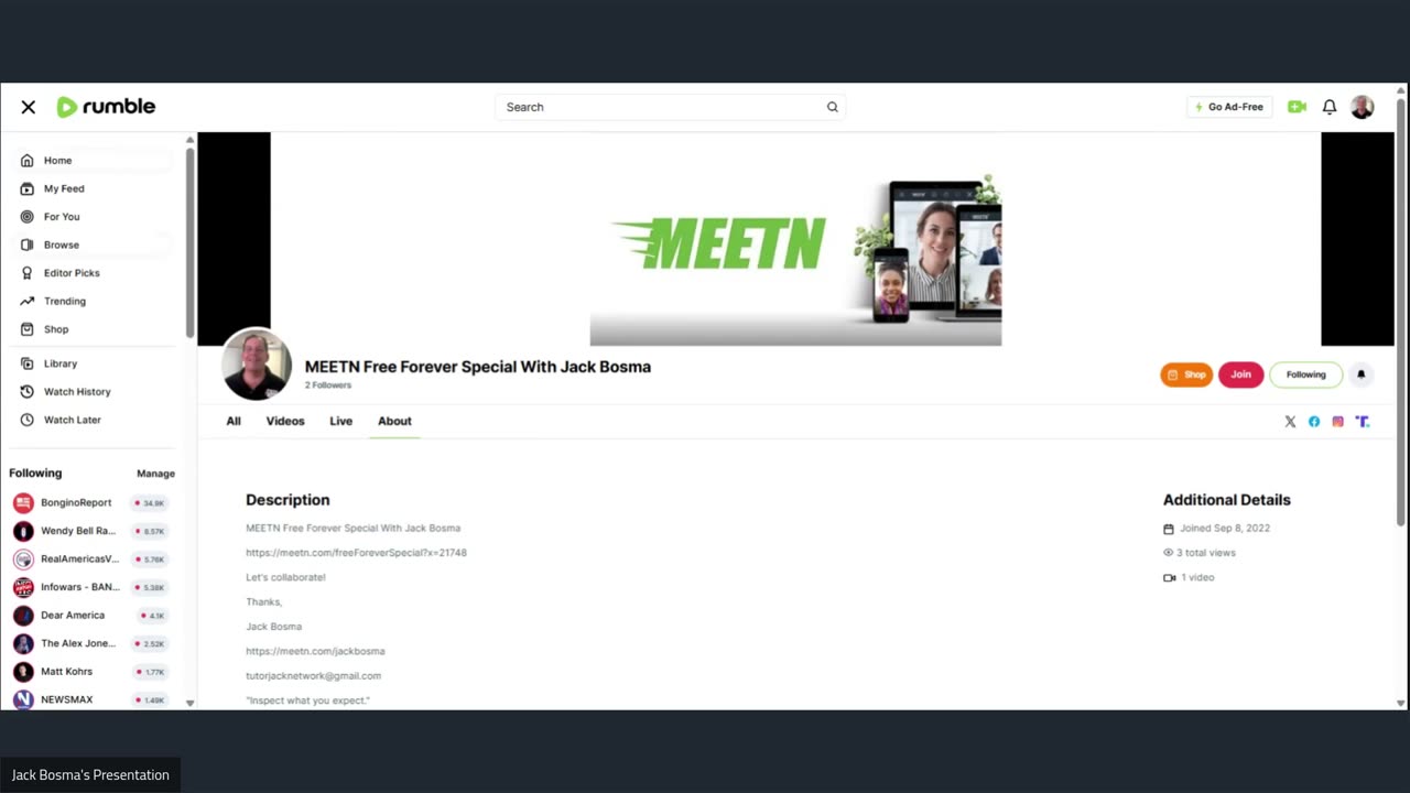 MEETN Free Forever Special With Jack Bosma