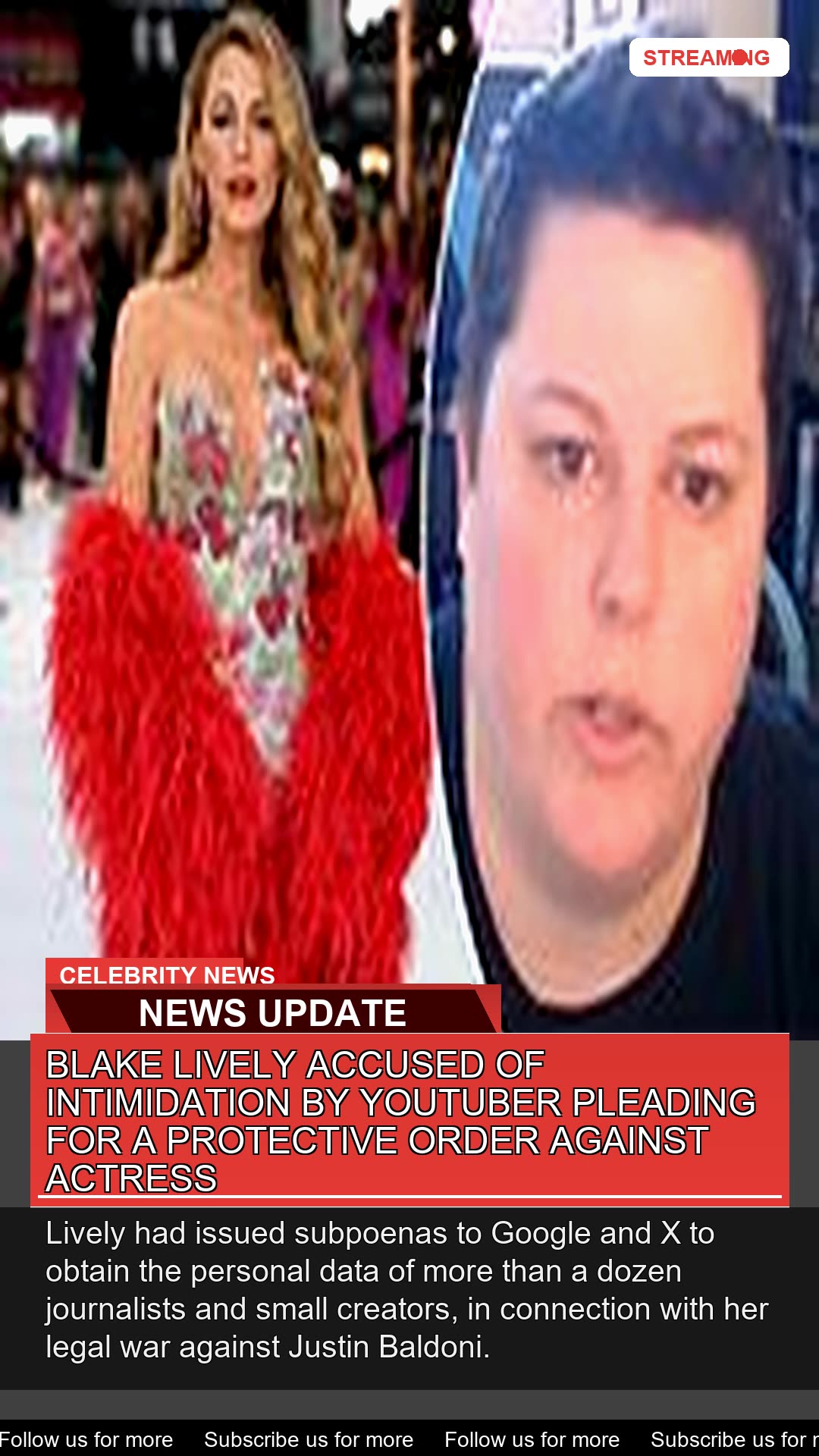 Blake Lively Accused of Intimidation by Youtuber P