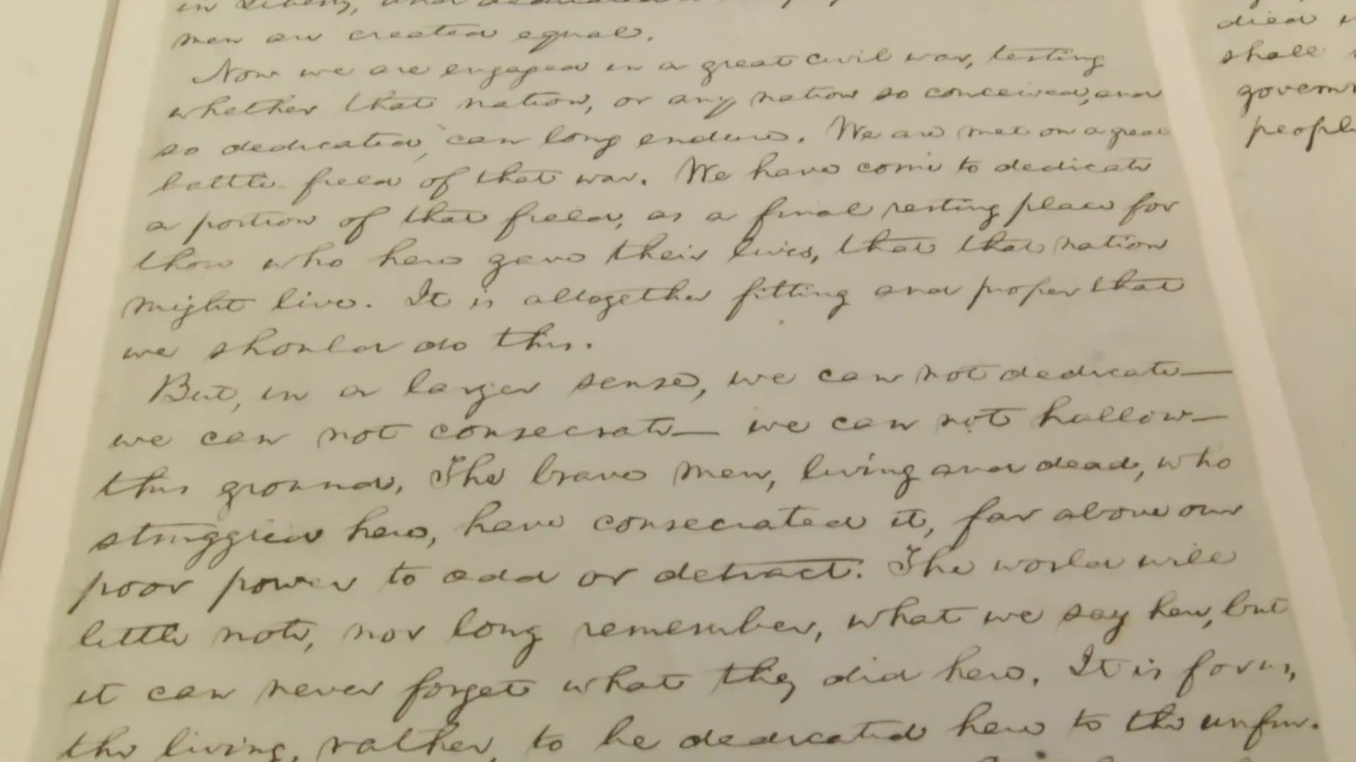 Preserving the Gettysburg Address