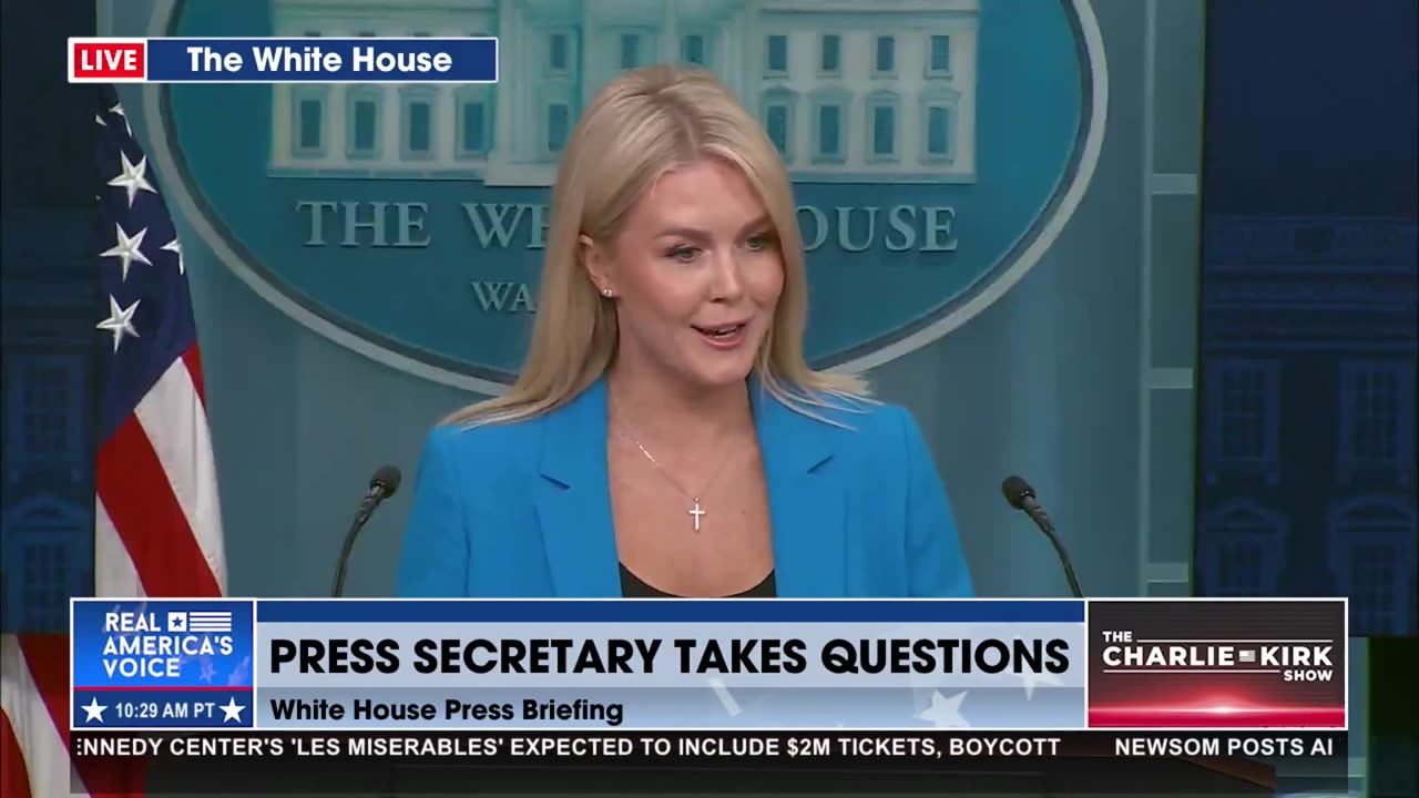 KAROLINE FIRES BACK AT A REPORTER OVER TRUMP’S RESPONSE TO LA