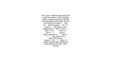 How to read the next character after space in C