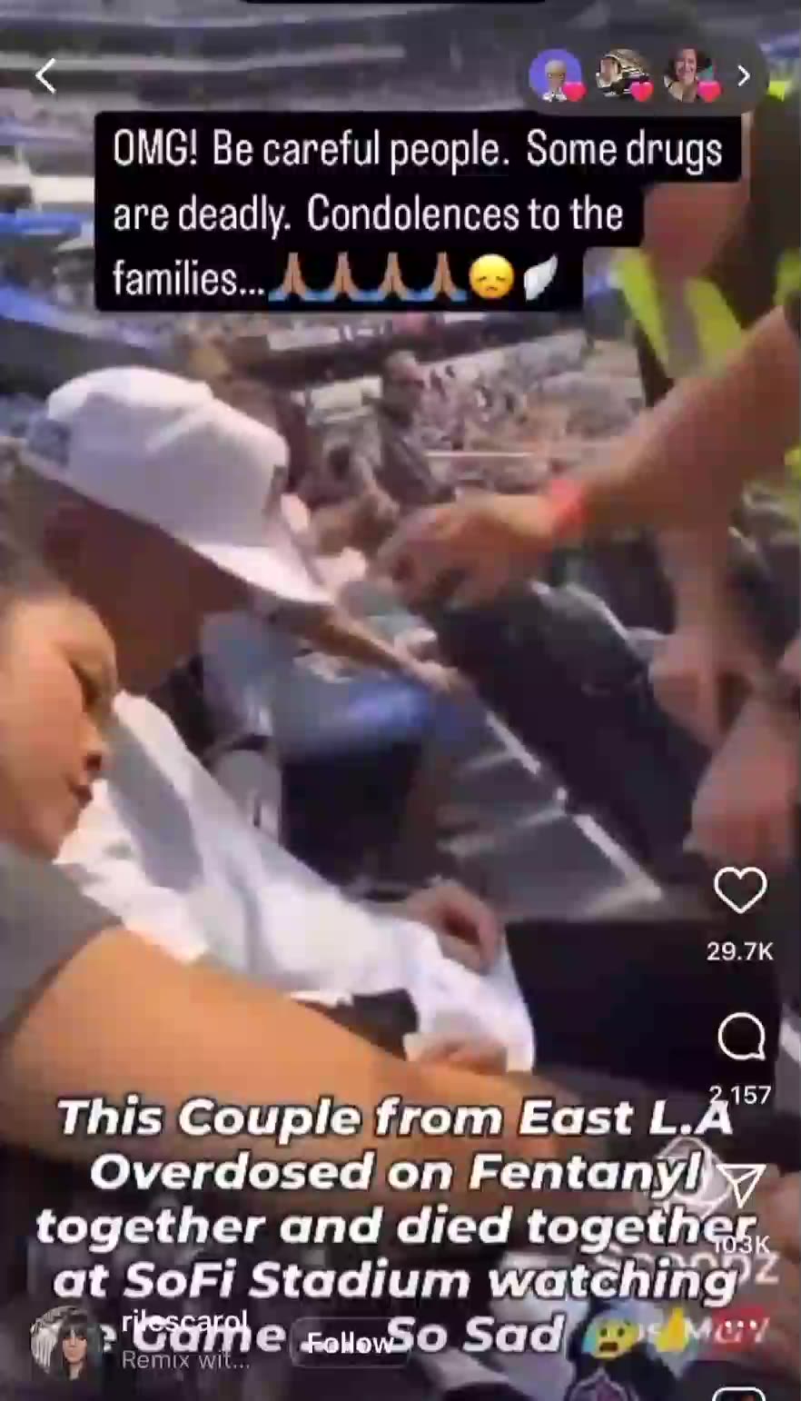 Couple Dies of Fentanyl Overdose While Watching a Game at SoFi Stadium