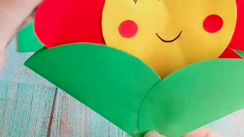 Making beautiful sunflower using paper art and craft activity