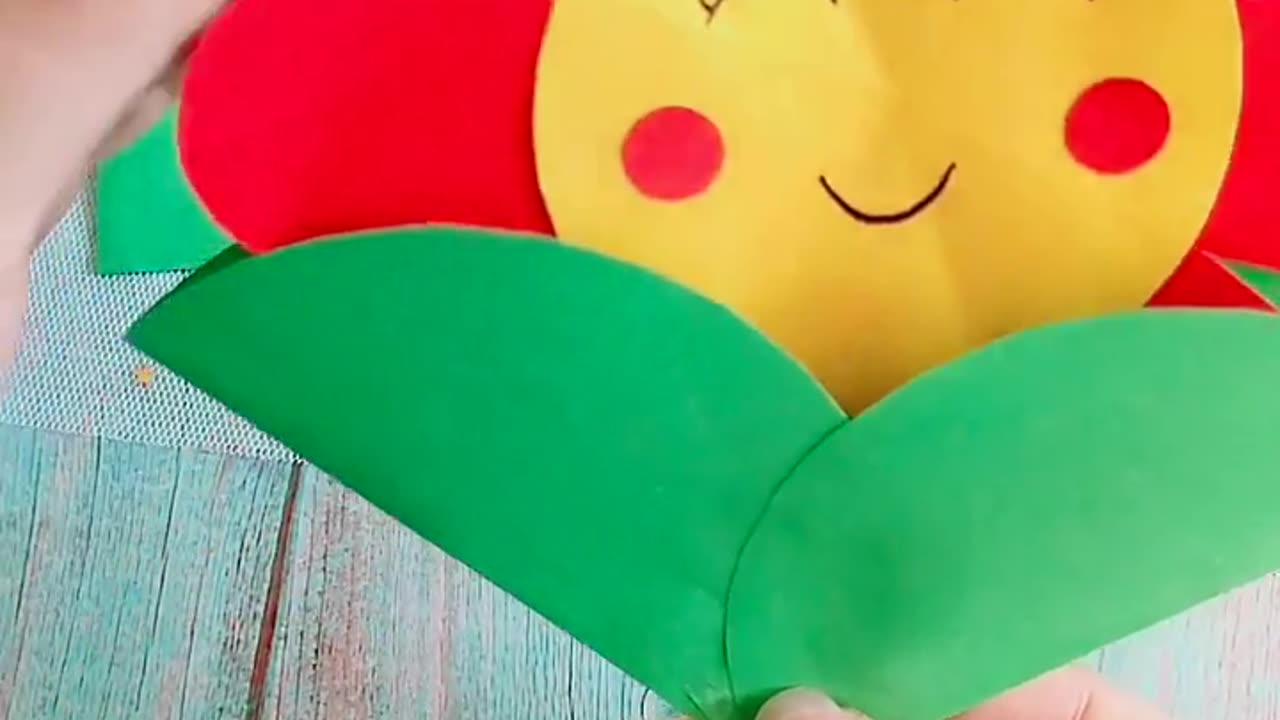 Making beautiful sunflower using paper art and craft activity