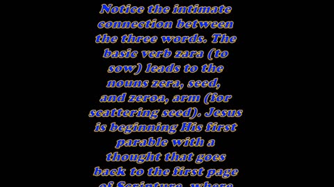 Matthew 13:3 - Daily Bible Verse Commentary