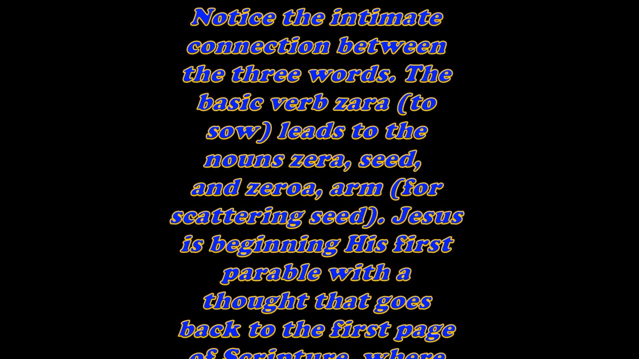 Matthew 13:3 - Daily Bible Verse Commentary