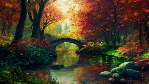 "Relaxing Dark Ambient | Mystic Bridge & Falling Leaves"