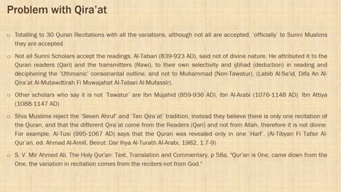 Part 6 Ahruf and Qira'at Islam The Honest Truth