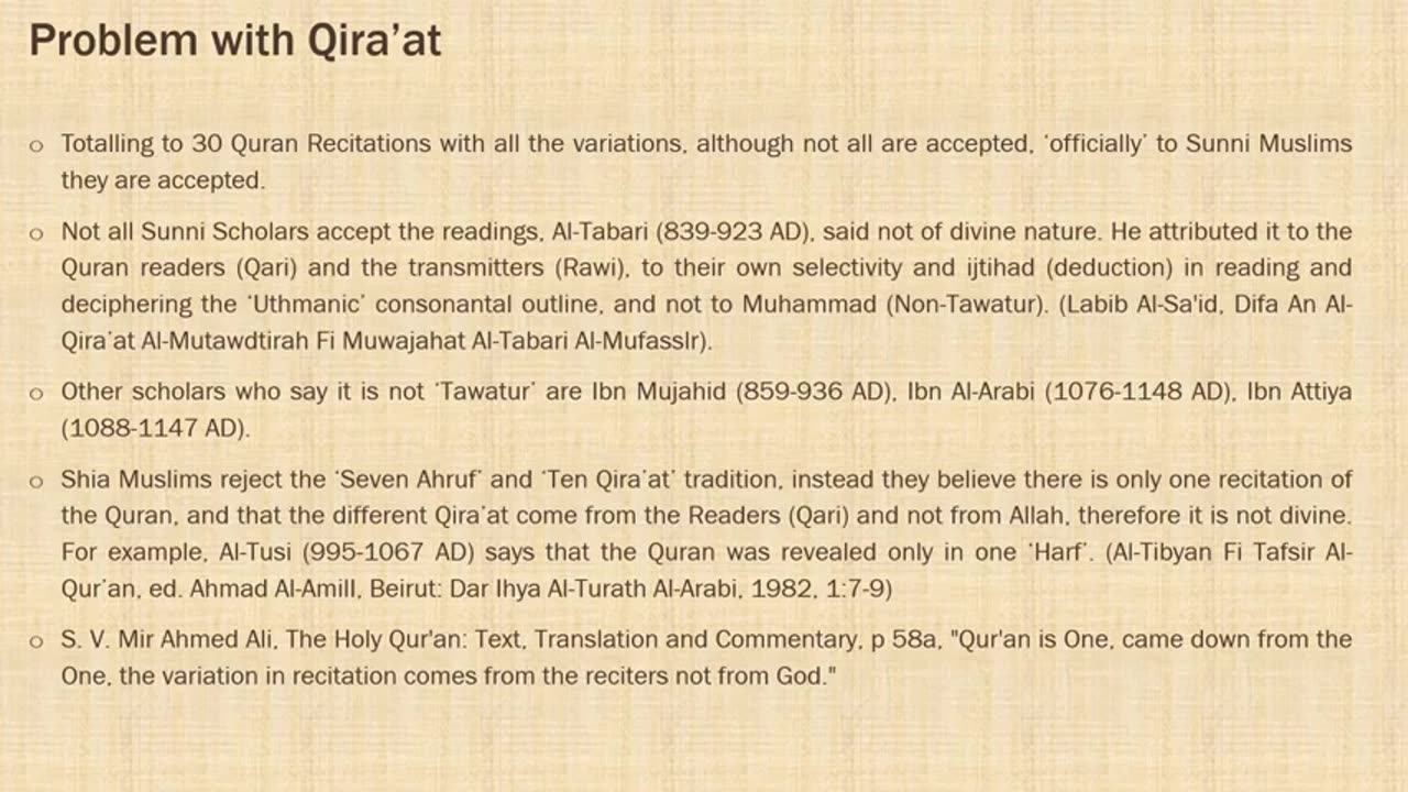 Part 6 Ahruf and Qira'at Islam The Honest Truth
