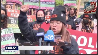 Paid protests they have the same signs & gear and reading from a script short clip