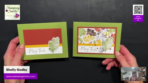 Fall Thank-You Card: Simple → Stepped Up (Leaf & Acorn)
