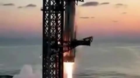 SpaceX rocket booster lands successfully—revolutionizing space travel! 🚀✨ #ReusableRockets