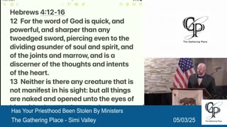 Has Your Priesthood Been Stolen by Ministers