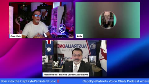 Capt Kyle & Kelly resume our biweekly Round Table w Australia Party's leader LTC Riccardo Bosi!