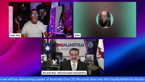Capt Kyle & Kelly resume our biweekly Round Table w Australia Party's leader LTC Riccardo Bosi!