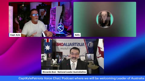 Capt Kyle & Kelly resume our biweekly Round Table w Australia Party's leader LTC Riccardo Bosi!