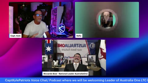 Capt Kyle & Kelly resume our biweekly Round Table w Australia Party's leader LTC Riccardo Bosi!